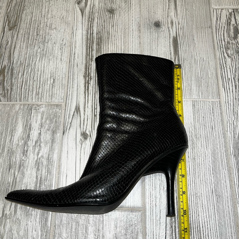 Linea Paolo black leather pointed toe bootie size 8.5 - Picture 12 of 14